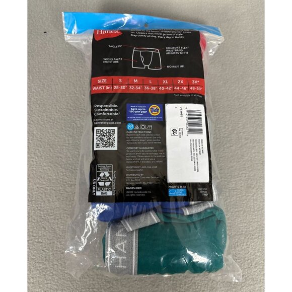 Hanes Mens Comfort Flex Waistband Soft Boxer Brief 5-Pack Multicolor Large NWT's - Picture 5 of 6